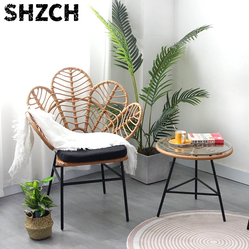 ins-style-peacock-chair-bedroom-single-sofa-with-flower-design-creative-rattan-lounge-chair-stylish-relaxation-seat-home-decor