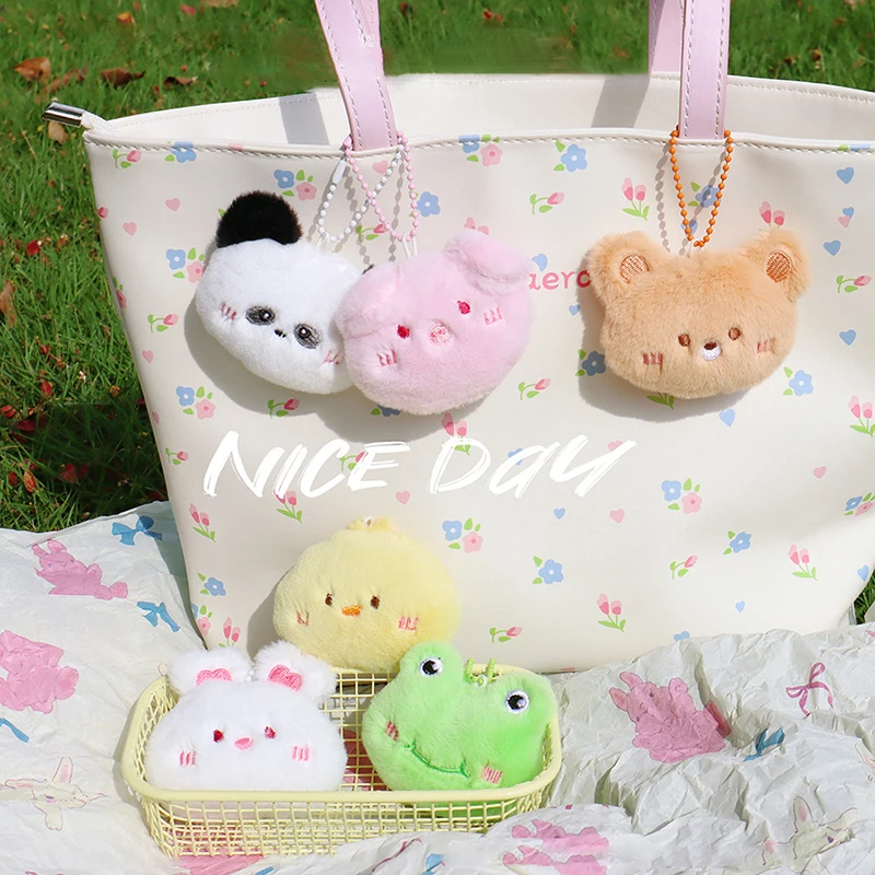 Portachiavi con orsetto farcito portachiavi con ciondolo per borsa da scuola carino portachiavi con peluche Kawaii accessori per portachiavi per auto regalo per bambini