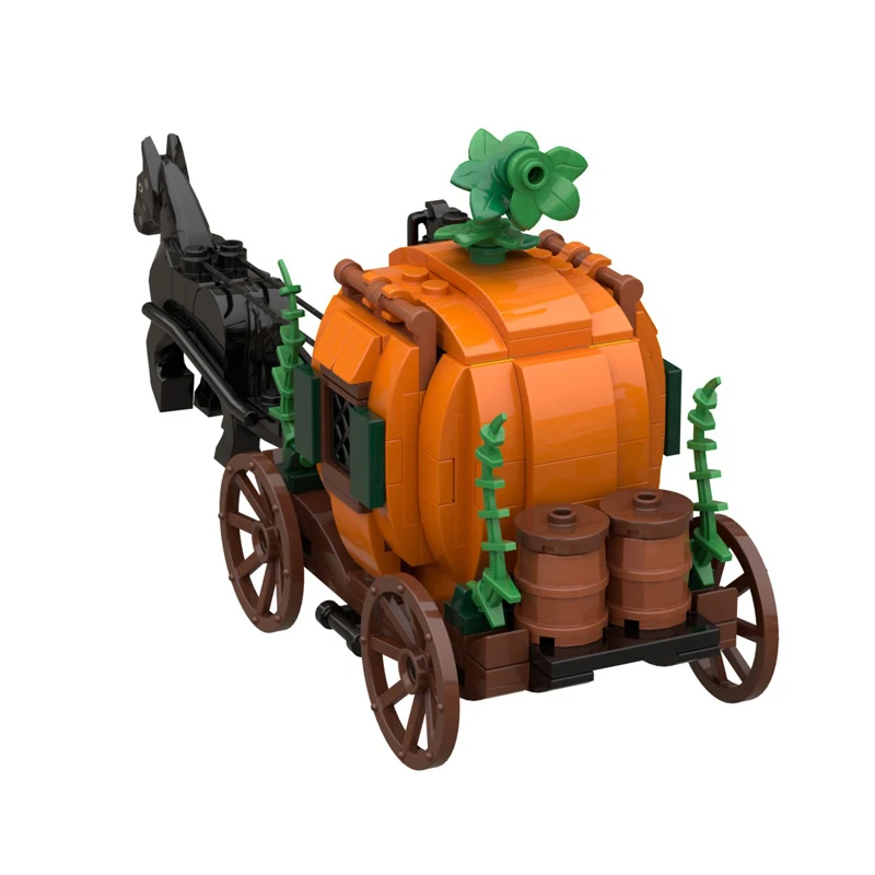 Moc Building Bricks Halloween Model Pumpkin Carriage Technology Modular Blocks Holiday Gifts Toys For Children DIY Sets Assembly