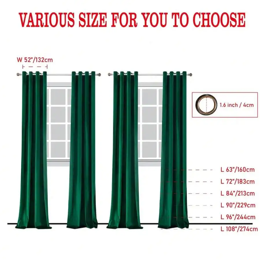 2 Panels Blackout Curtains With Grommet Top Thermal Insulated Circle And Dots Pattern For Living Room Bedroom