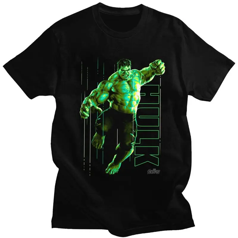 Hulk The Incredible Glow T Shirts Men Short-Sleeve T-shirt Streetwear Tee Soft Cotton Oversized Tshirt Merchandise