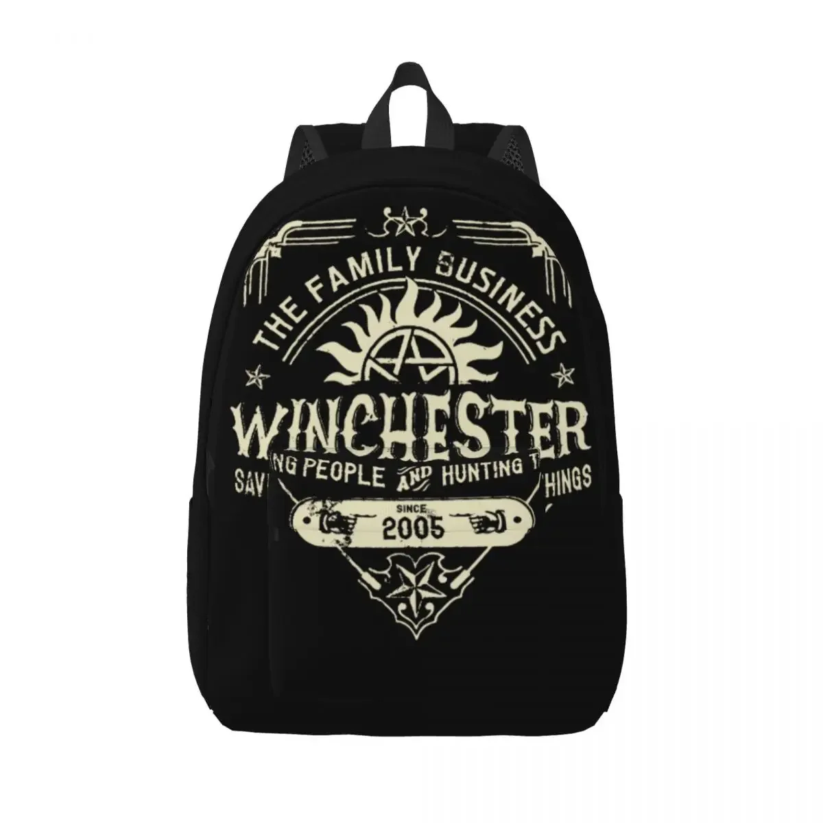 

Hip Hop Supernatural Winchester Backpack for Men Women Casual High School Work Daypack College Shoulder Bag for Sports Hiking