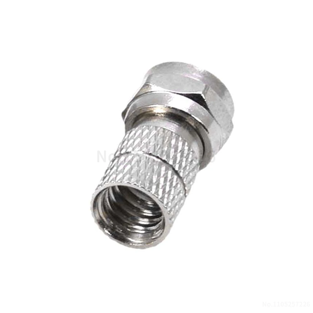 Imperial F-type 75-5 threaded self-locking cable TV satellite set-top box antenna connector (RG60 male) (1 pcs)