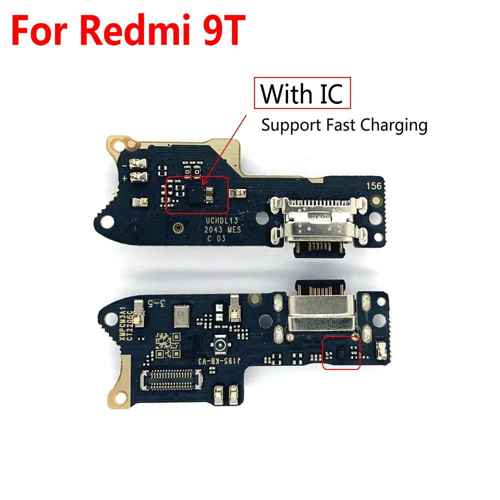 New USB Charging Port Mic Microphone Dock Connector Board Flex Cable For Redmi 9T