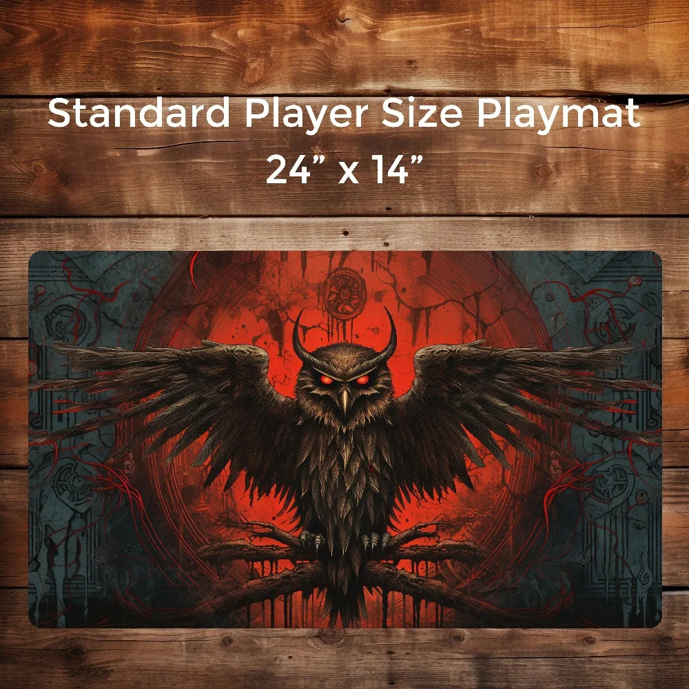 Owl's Runebound Vigil Custom Table Top Gaming Playmat ,   Playmat alfombrillas para escritorio tapis de souris desk accessories