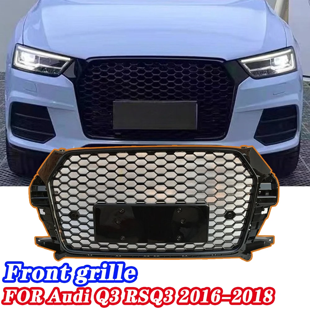 

Applicable To Q3 Modified RSQ3 Style Bumper Ventilation Grid Full Grid Cellular Front Grille 2016-2018