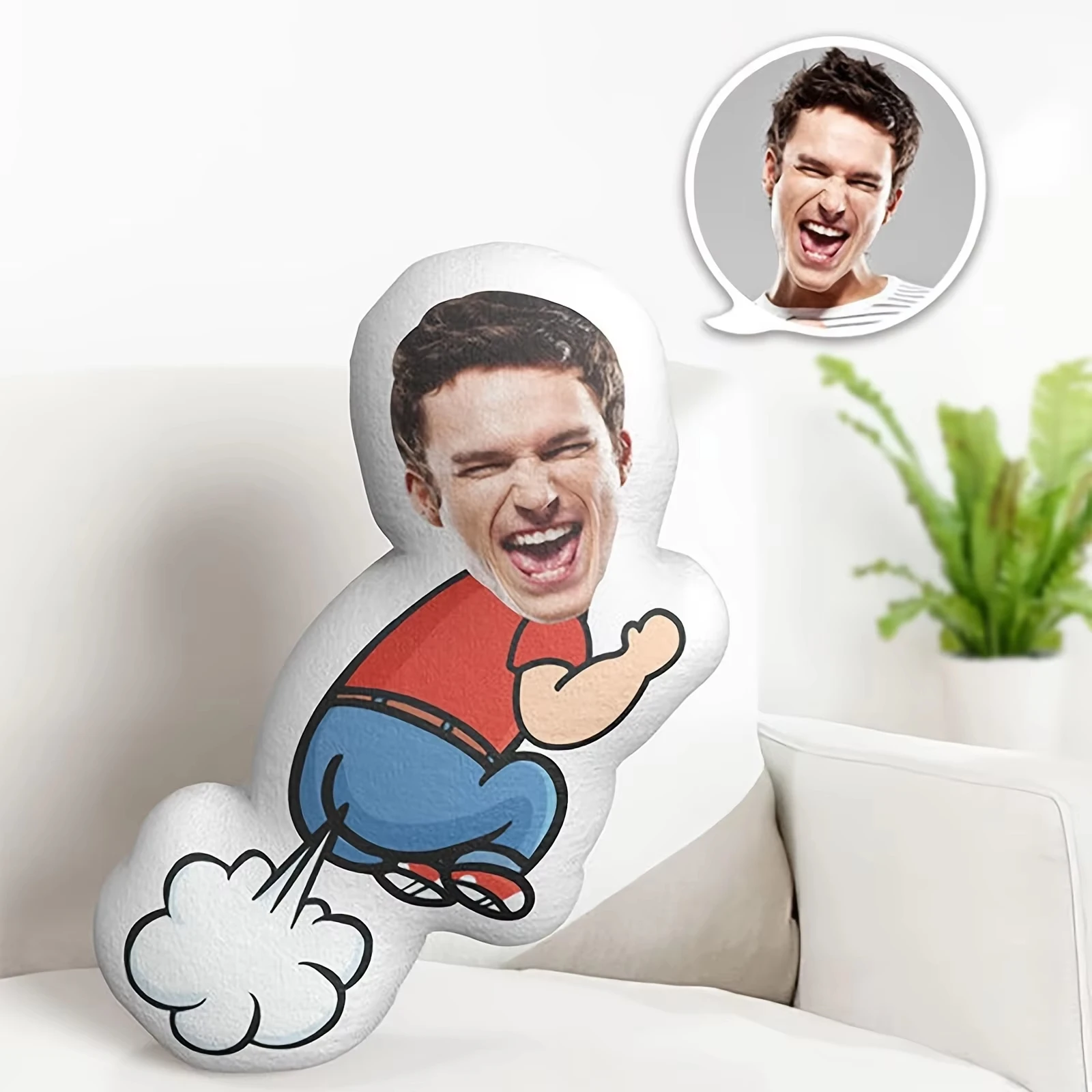 Customized photo facial pillow for Christmas, birthday, personalized plush home decoration gift for