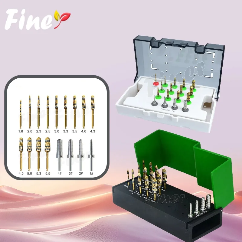 

Комплект боров Finer Osseodensification, система хирургических имплантатов, драйверы, 17 шт., комплект для лифтинга имплантатов верхнечелюстной пазухи, стоматологические инструменты