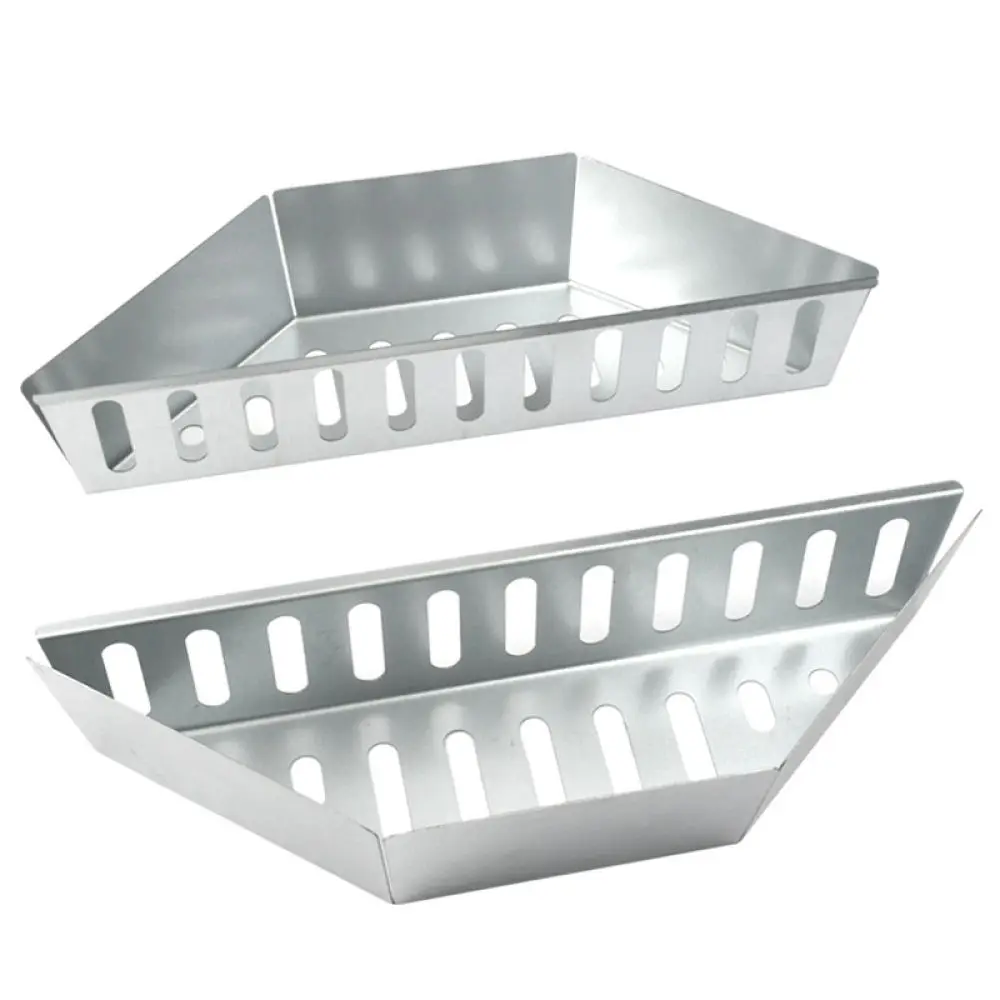 Charcoal Basket For BBQ Grill Galvanized Steel Heavy Duty Fire Box Outdoor Cooking Gear Fast Ash Management Supply Set
