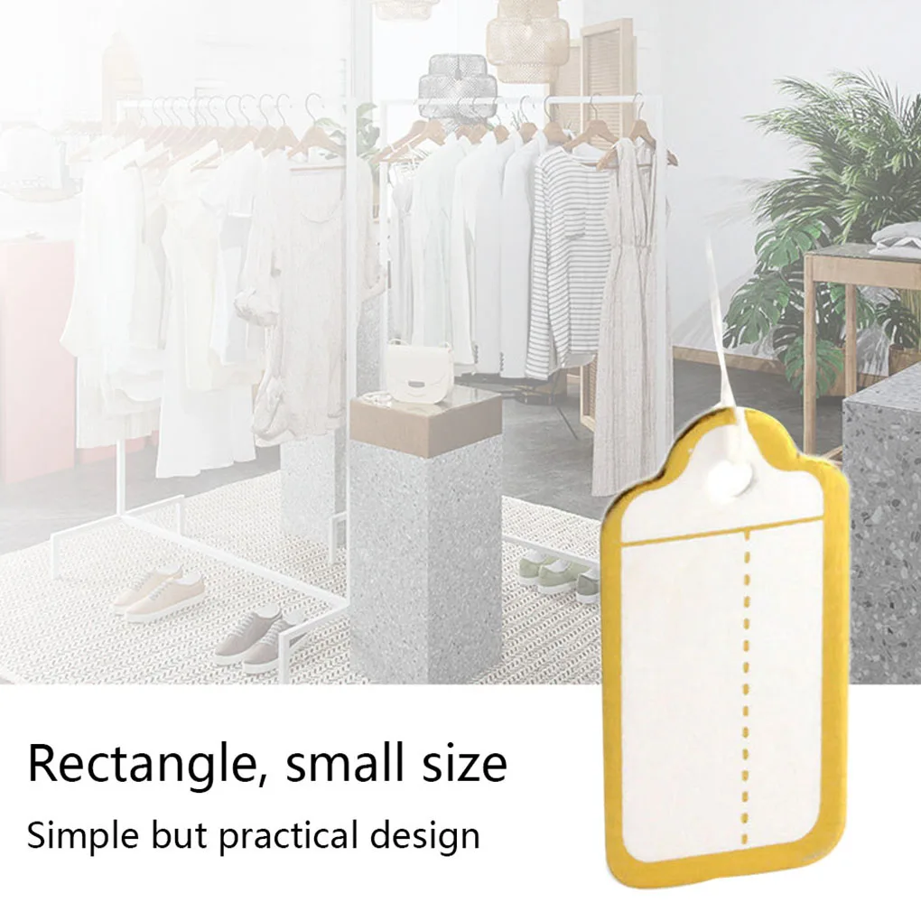 

500 шт. ценников для ювелирных изделий с веревочкой, золотисто-белые, для маркировки товаров, ценников для ювелирных изделий