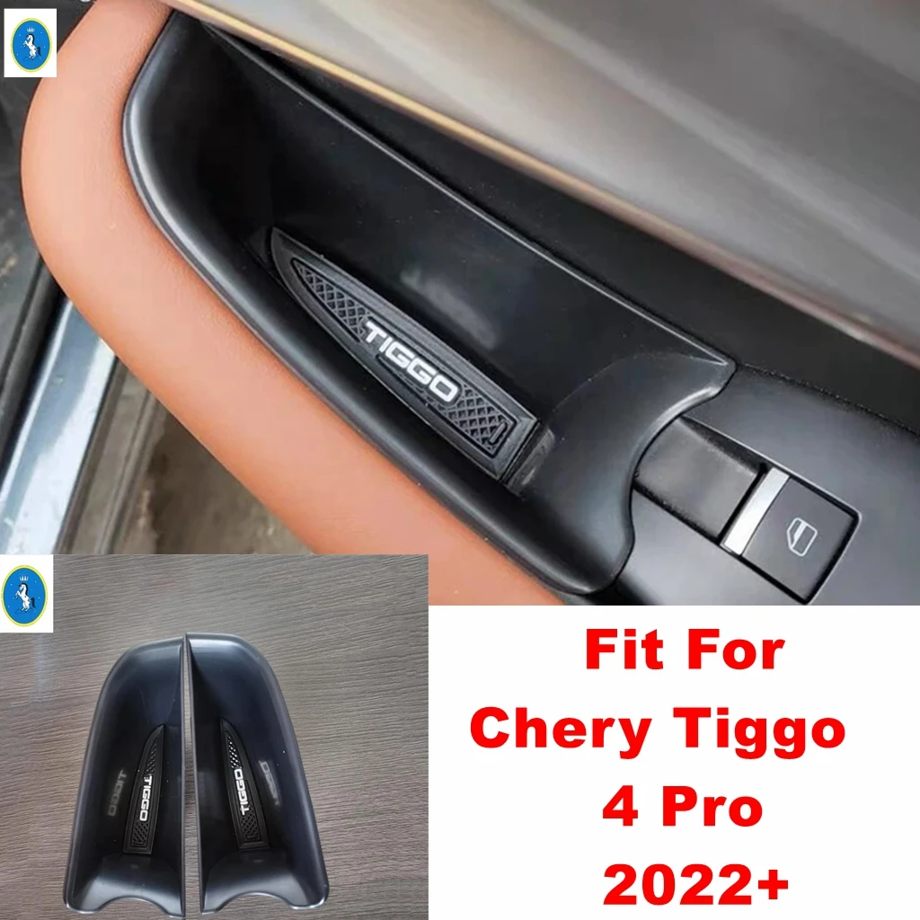 

Plastic Car Front Door Armrest Storage Box Container Phone Pallet Holder Tray Accessories For Chery Tiggo 4 Pro 2022 2023 2024