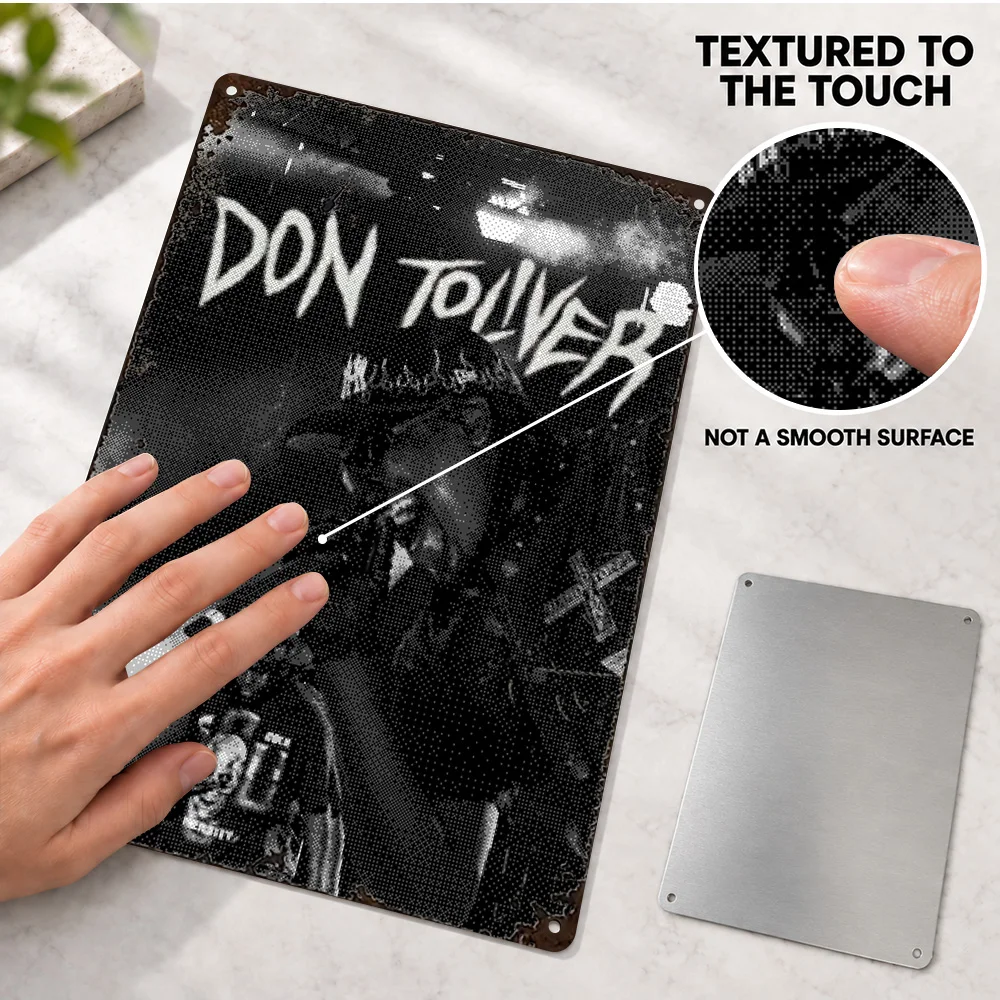 Don Toliver Concert Performance Printed Poster Personalized Aluminum Metal Sign Monochrome Photography Wall Art For Music Room