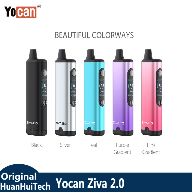 Original Yocan Ziva 2.0 650mAh 1.8V-4.2V Rechargeable Battery Device Type: Concealed 510 Cartridge Battery E-Cigarette Kit
