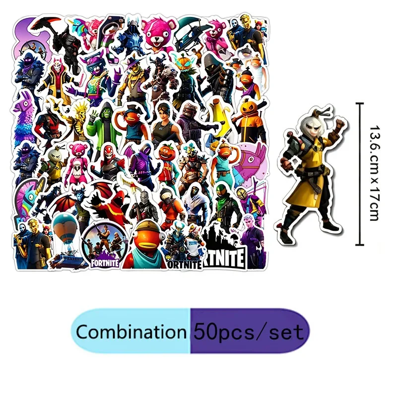 Fortnite Einweg-Partydekorationsset: Teller, Becher, Strohhalme, Kombination für Feier-Tischdekoration, Spielthemen-Geburtstags-Tischzubehör – Detail 33