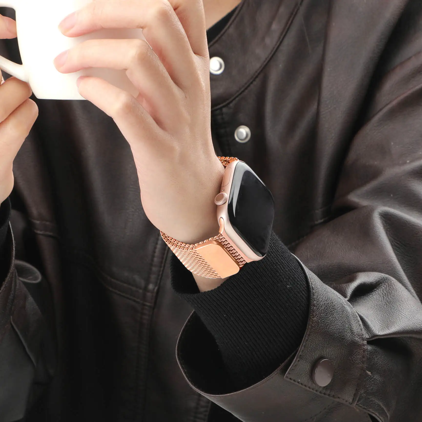 حزام معدني سميك لساعة أبل Ultra2 3 49 مللي متر 46 45 مللي متر 41 مللي متر 40 مللي متر 44 مللي متر ميلانو كوريا سوار iWatch سلسلة SE 11 10 9 8