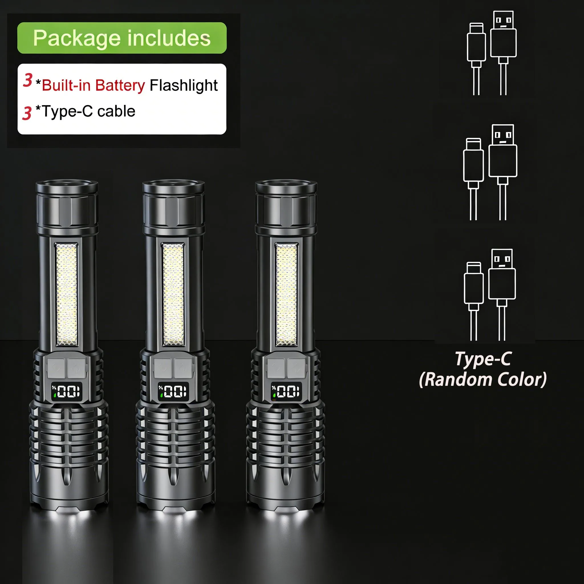 Variant: flashlight-3pcs