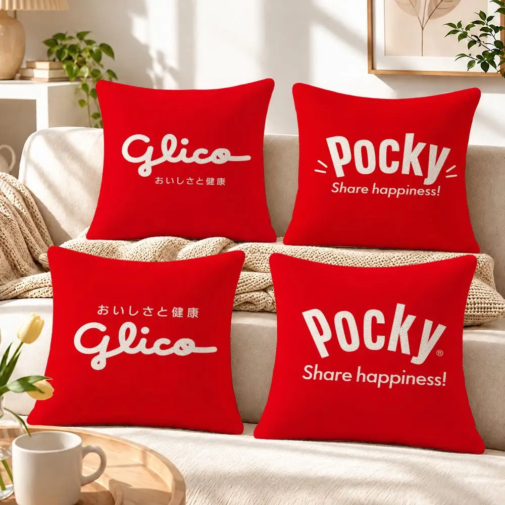 Brand Glico Cushion Cover Soft Short‑Plush Pillowcase, Decor for Sofa & Bedroom, Perfect Holiday Gif