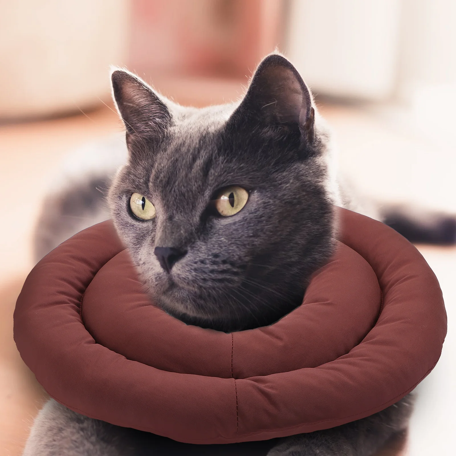 

1Pcs Waterproof Fabric Collar for Cats Lightweight Comfortable Recovery Collar for Pet Surgery Aftercare Anti-Licking Bite