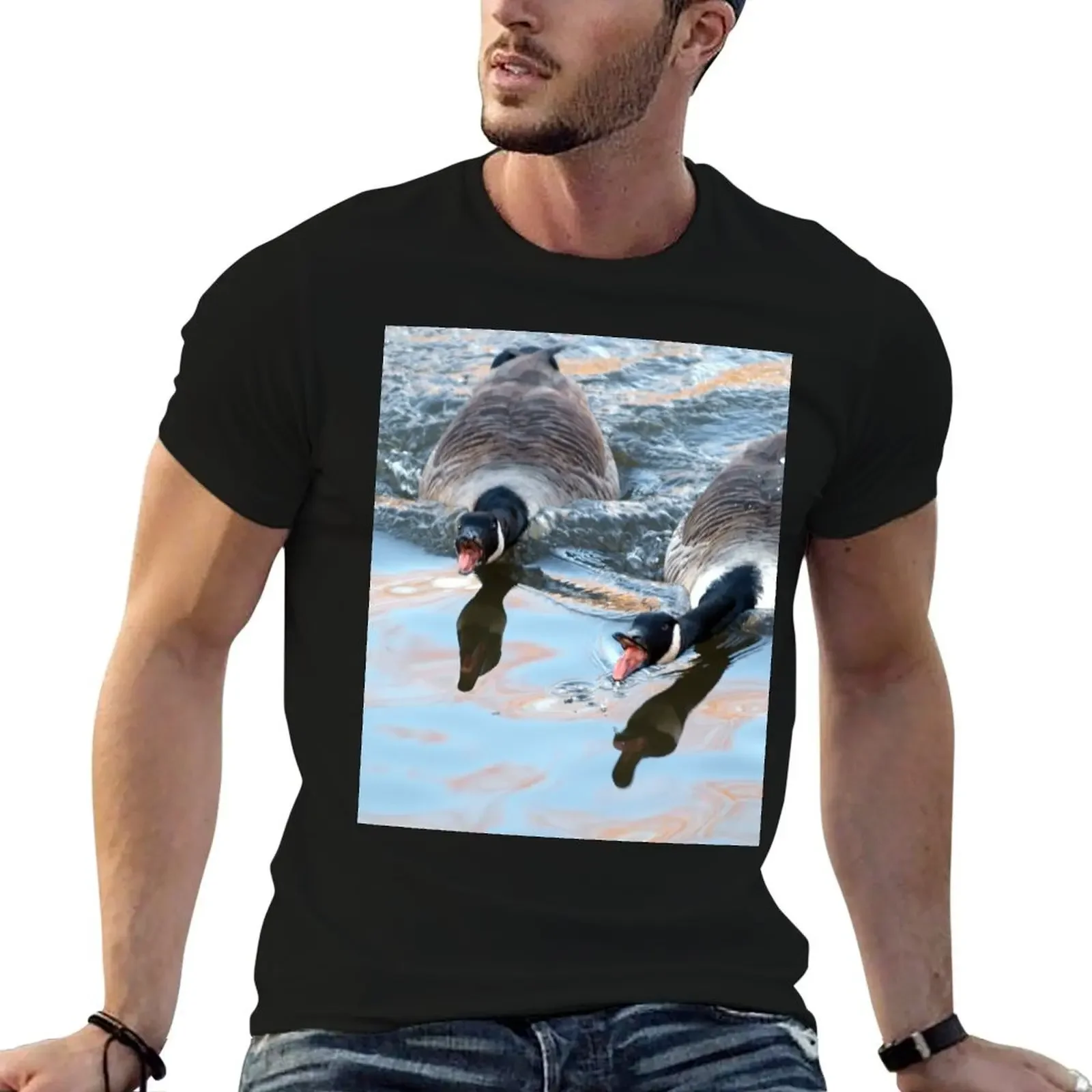 Noisy Canadian Geese T-Shirt quick drying man clothes shirts graphic oversized t shirts for men