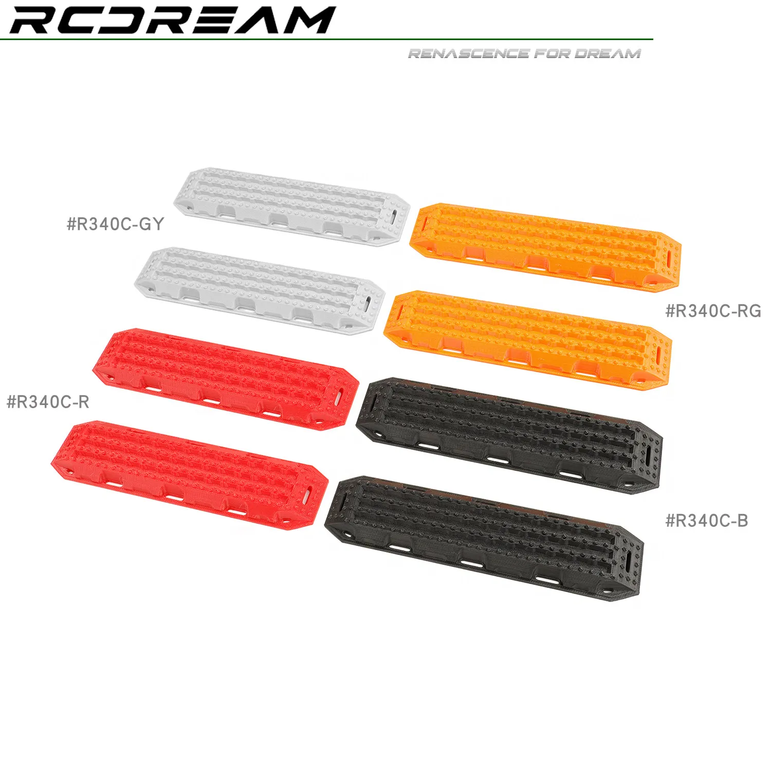 RCDream 1/8 1/7 Remote Control Off-Road Climb Model Car with Escape Plate, Anti-Slip Plate, Anti-Get-Stuck Plate, and Sand Plate