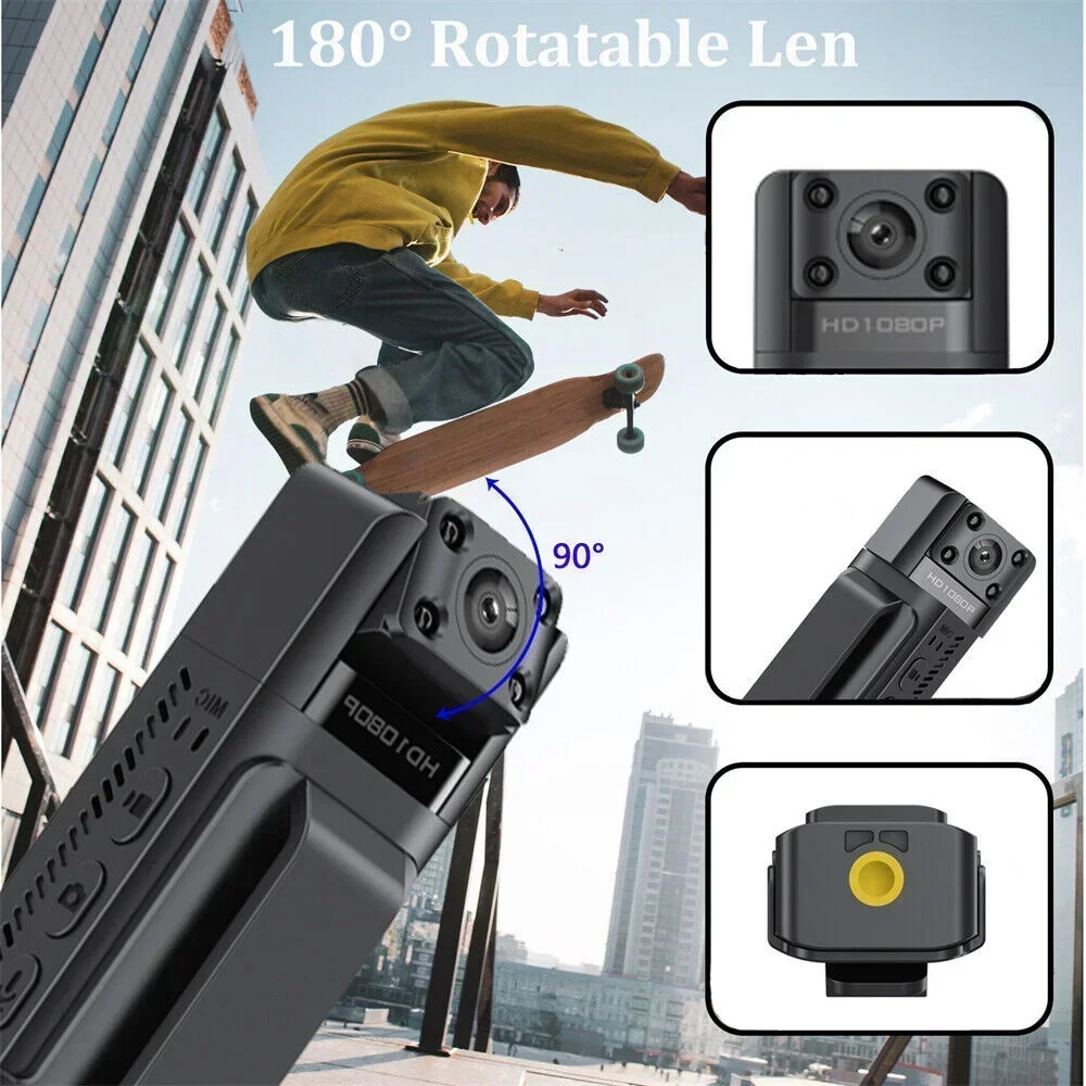 

NEW 1080P Portable Recorder Body Wifi Hotspot Camera Night Vision DVR BodyCam Digital Video Miniature Camcorder Mini Camera