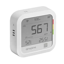 Qingping Carbon Dioxide Detector Small-scale Thermometer Hygrometer Indoor Household Mini WIFI Time Digital LCD Display