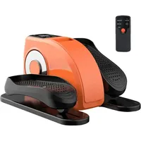 Under Desk Elliptical Machine Electric Seated Leg Foot Pedal Exerciser Bike, Portable Trainer with Remote and LCD Monitor