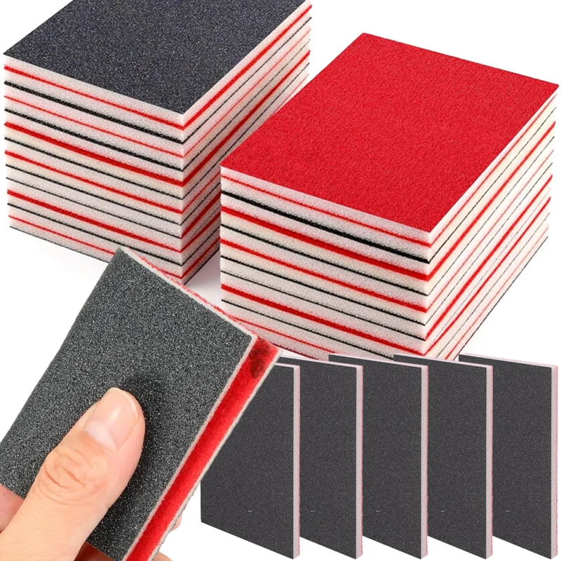 Grit Sanding Sponges Pads 180-2500 Ultra Fine Foam Sanding Block Wet Dry Grinding Sponge Sandpaper for Metal Wood Polishing