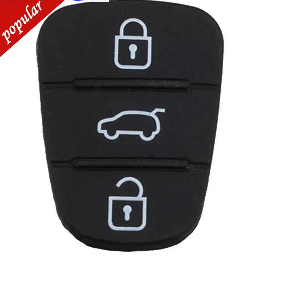 

2023 New Replacement Rubber Button Pad For Hyundai Solaris Accent Tucson L10 L20 L30 Kia Rio Ceed Flip Remote Car Key Shell