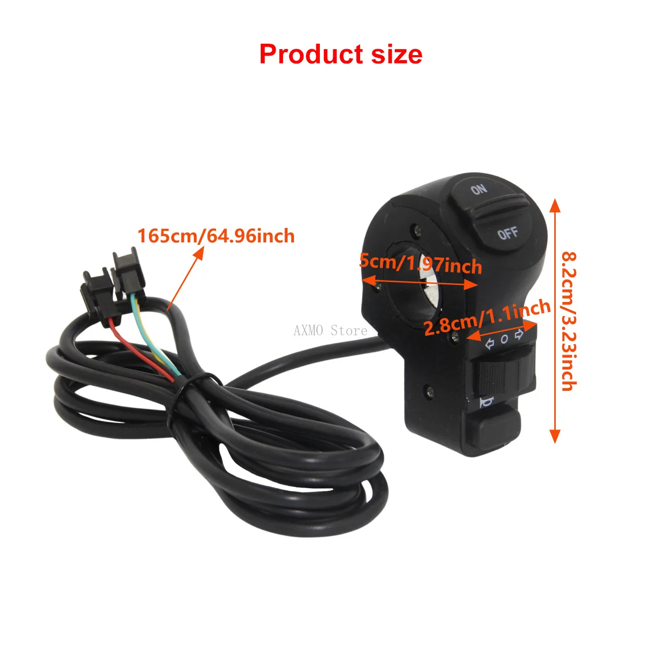 Electric Scooter Horn Turn Signal Headlight Switch Cable 3 in 1 Scooter Handlebar Control Switch Electric Scooter Accessories