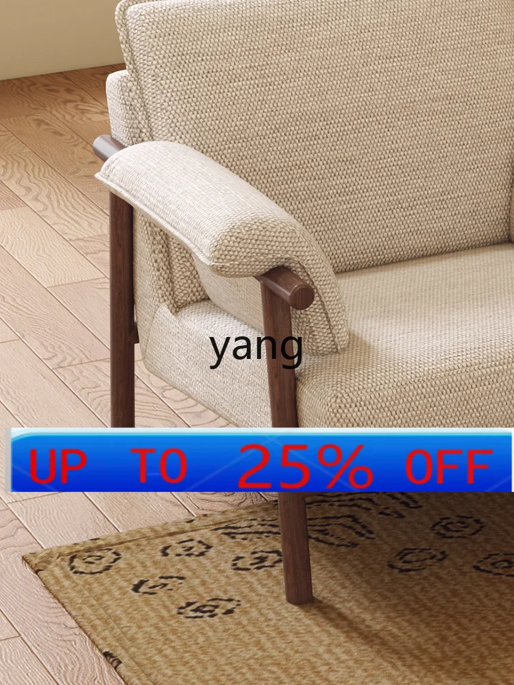 

Ltt black walnut solid wood medieval small apartment living room balcony single sofa chair