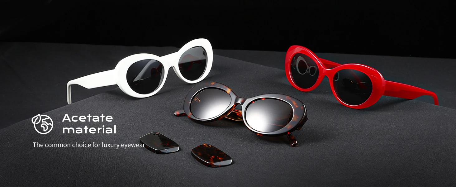 ZENOTTIC Neue Damen-Sonnenbrille, oval, handgefertigt, Acetat, polarisiert, UV400, Schutzsonnenbrille für Damen, Geschenk, Urlaub – Detail 3