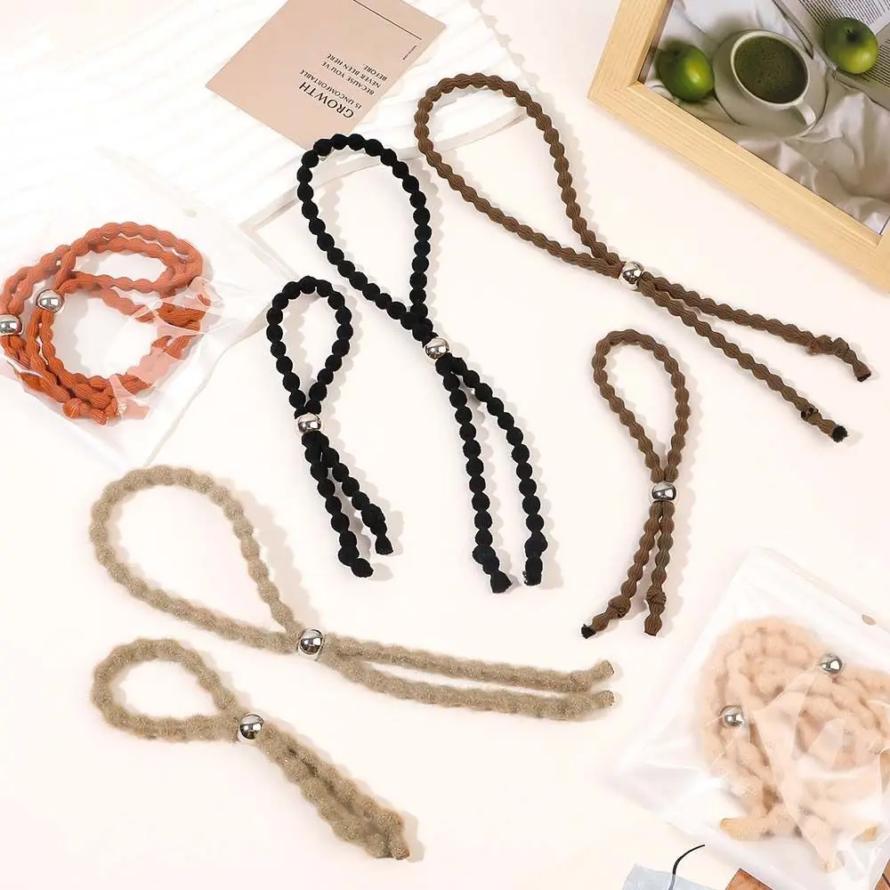 Bubble Beaded Beads Elastic Hair Bands Africa Reduce Headaches Adjustable Lazy Hair Rope Hair Ring Scrunchies