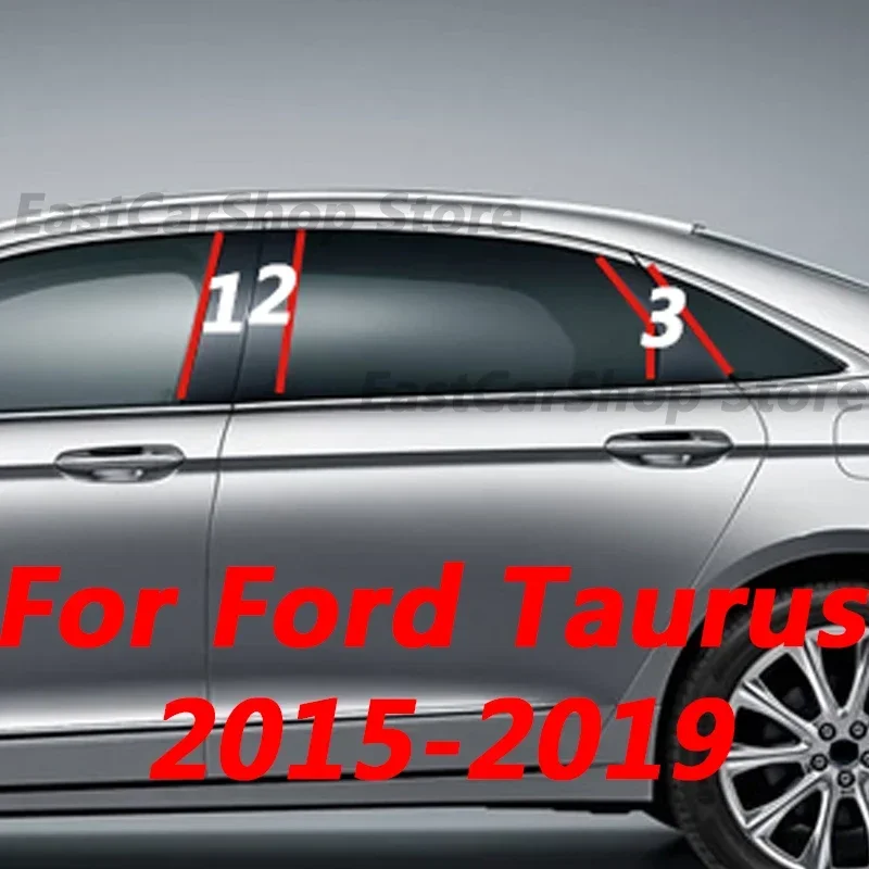 

For Ford Taurus 2019 2018 Car Door Central Window Middle Column Trim Decoration Strip PC B C Pillar 2017 2016 2015