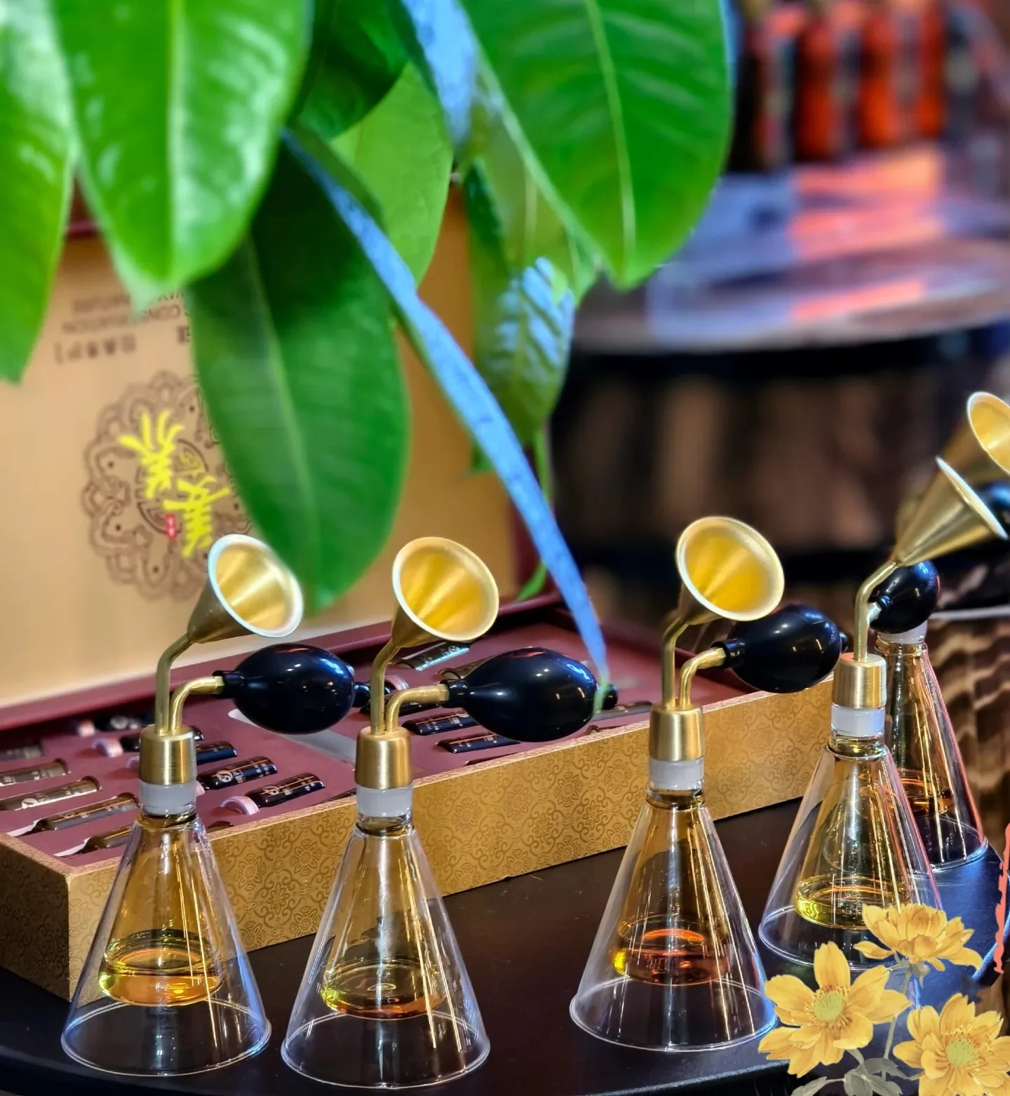 Custom Glass & Brass Aroma Sniffer Bottle–Scent Sampling Vial for Perfume, Essential Oil, Coffee & Spirits,SPA Aromatherapy Tool view 4