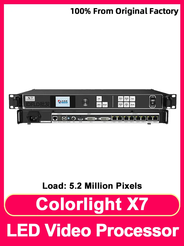 Turnlight-Contrôleur de mur vidéo X7 Full Document RGB Tech, écran d\'affichage LED, processeur vidéo, prend en charge SDI, DVI, HDMI, écran de