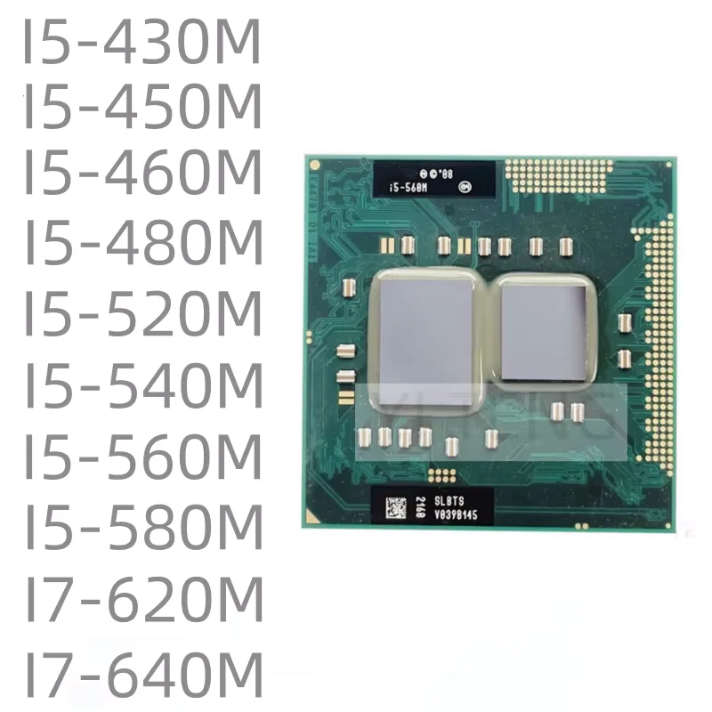 I5-430M 450M 460M 480M 520M 540M 560M 580M I7-620M 640M notebook CPU Original PGA