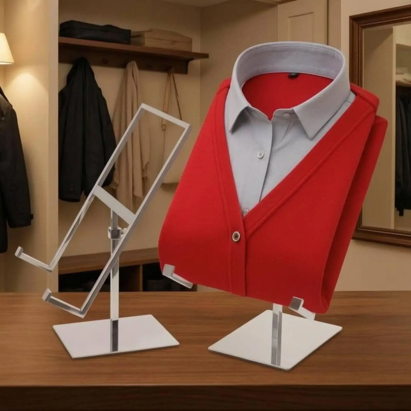 espositore-per-camicie-con-base-quadrata-stand-regolabile-per-camicie-espositore-autoportante-regolabile-per-abbigliamento