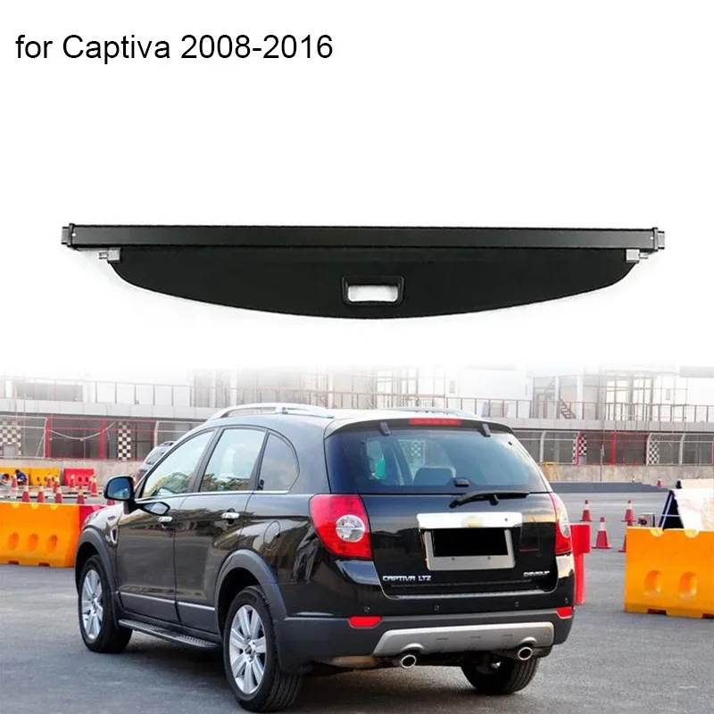 Trunk Curtain Cover Organizer For Chevrolet Captiva 2008-2016 Rear Rack Partition Shelter Shield Shade Luggage Cargo Storage