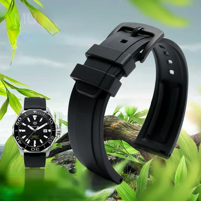 Приятный для кожи дышащий силиконовый ремешок для часов IWC Tudor Omega Rolex Casio универсальный браслет изящный быстросъемный ремешок 20 22 24 мм