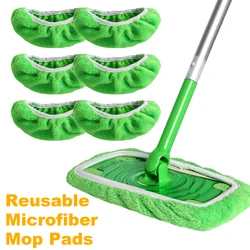 Reusable Microfiber Mop Pads for Swiffer Sweeper Mop, Washable Wet Pad Refills for Wet & Dry Use, for Hardwood Floor Cleaning