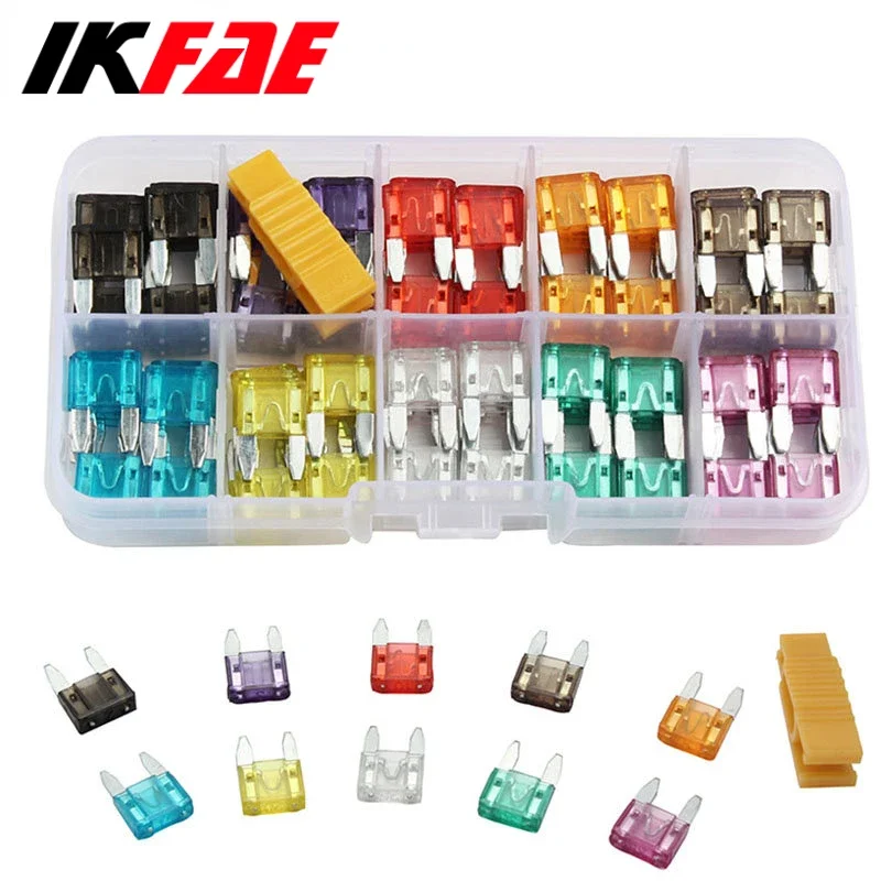 120pcs Car Fuse Assortment Set Automotive Fuse Inserts Xenon Lamp Fuse Safety Pipe 2-35A Car  Sautomotive Motorcycle