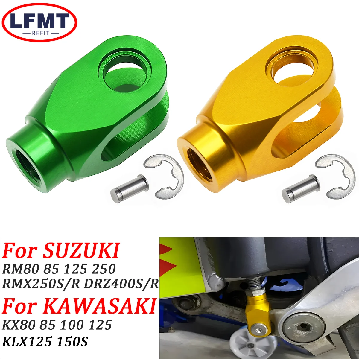 

Motorcycle Rear Brake Clevis For Suzuki RM80 85 125 250 RMX250S RMX250R DRZ400S DRZ400R DRZ400SM 250SB LTZ400 LT-R450 1998-2019