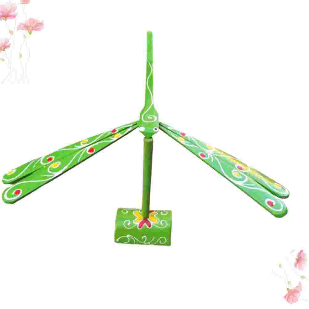 Rocket Toy Window Spinners Baby Toys Toddler Dragonfly Bamboo Model Puzzle Wooden