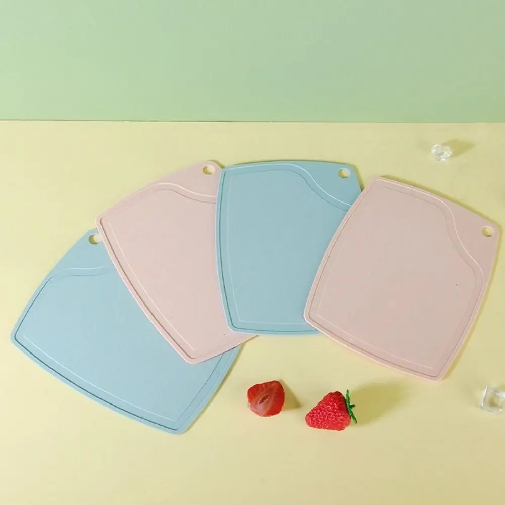 

with Convenient Hanger Cutting Board Barley Plastic Anti-mold Fruit Chopping Board Anti-overflow Design Thickened