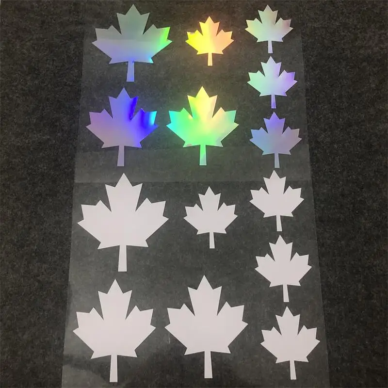 Car Decals Body decoration Reflective decals Maple Leaf cover scratches personality modified stickers auto parts