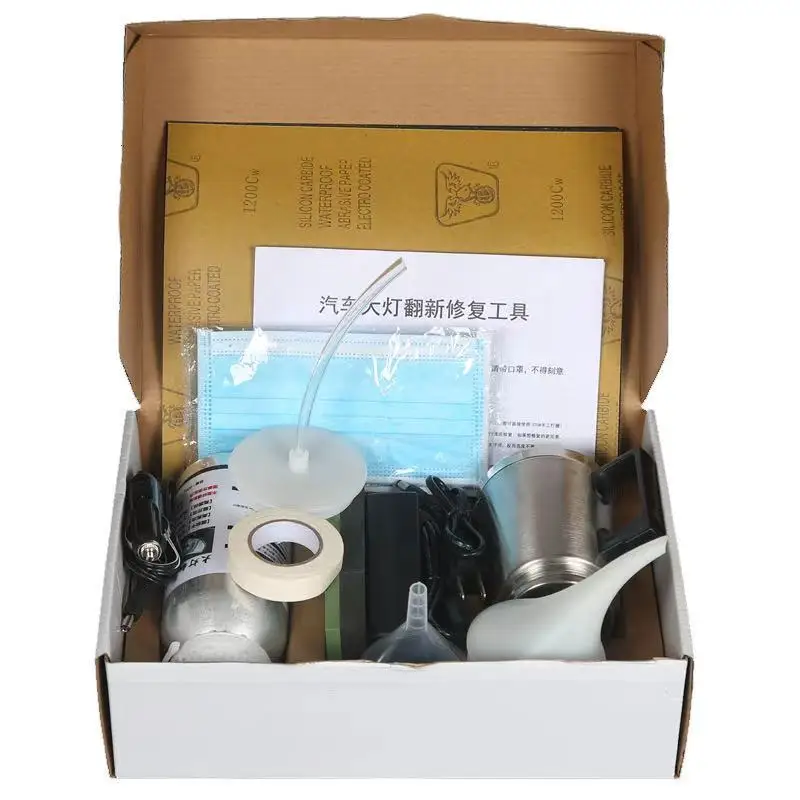 800ml Car Headlight Renovation Kit Headlight Care Tool Headlamp Polishing Evaporator Liquid Polymer Car Cleaning Lamp Repair