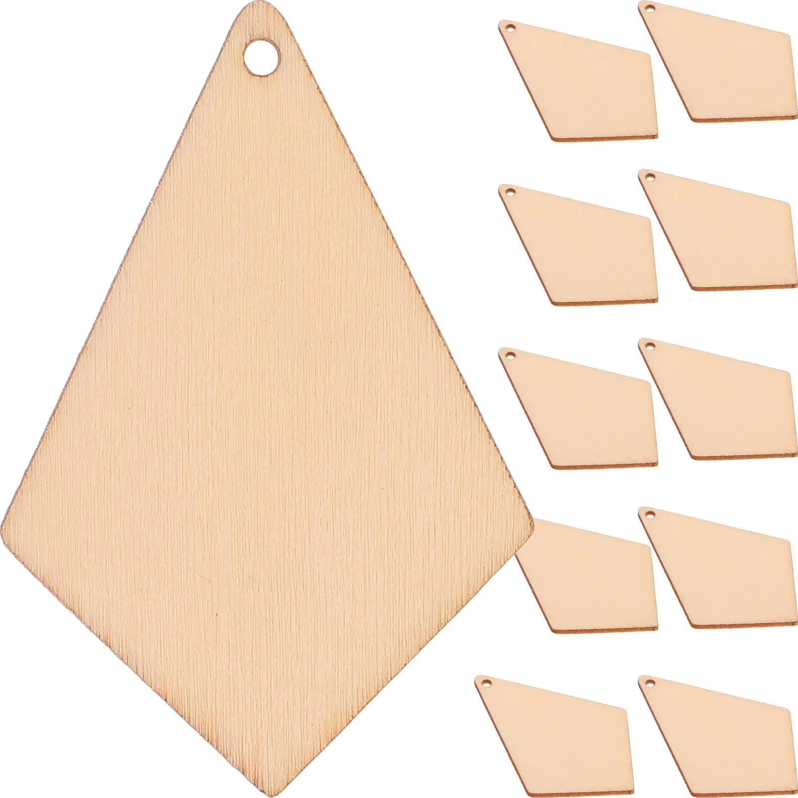 

50 Pcs Geometric Wooden Earrings Casual Jewelry Party Ear Decor Durable Long Lasting Wooden Accessories Eardrop