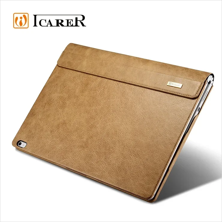 ICARER Shenzhou Real Leather Detachable Folio Case for Microsoft Surface Book and Surface Book 2 &Gen1 13 inch