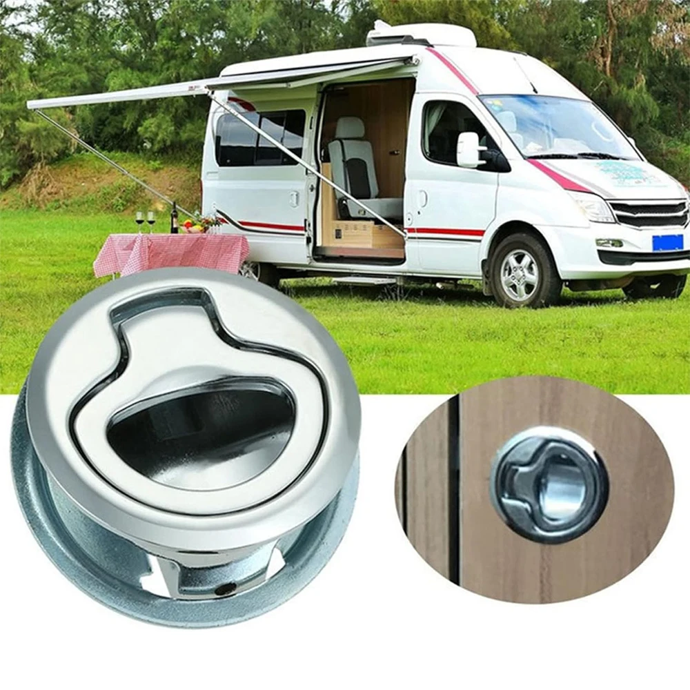 Marine Boat Stainless Steel Lock Latch Flush Pull Locker Hatch Latch for Car Trailer RV Door Cabinet Lock Latch handle lock